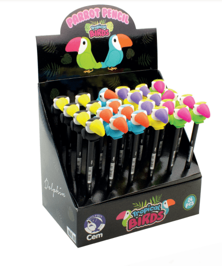 DOLPHIN WP-351 PAPAĞAN BAŞLIKLI KURŞUN KALEM 24'LÜ PAKET >