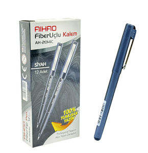 AIHAO AH-2014C FİBER UÇLU SKATER KALEM SİYAH 0,7MM 12'Lİ