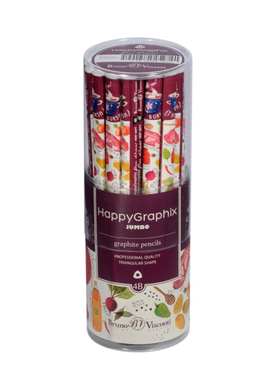 HAPPY GRAPHİX 21-0062-20 JUMBO KURŞUN KALEM 4B 3,5MM SOFRA 30LU PAKET