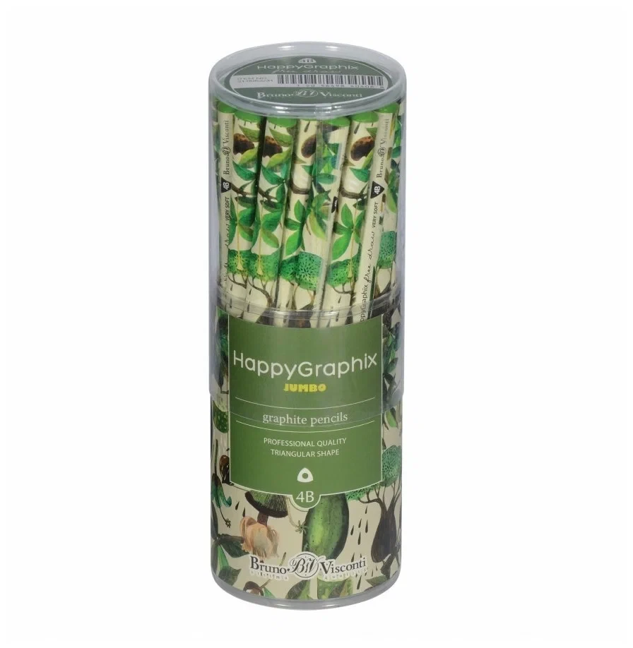 HAPPY GRAPHİX 21-0062-31 JUMBO KURŞUN KALEM  4B 3,5MM BAOBAB 30LU >