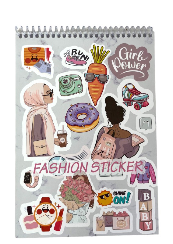 SİNGLE COLOR 17X24 SPİRALLİ STİCKER DEFTER >