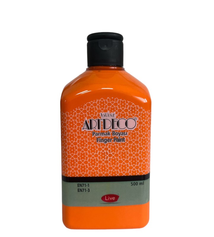 ARTDECO PARMAK BOYASI 500 ML TURUNCU *36 >