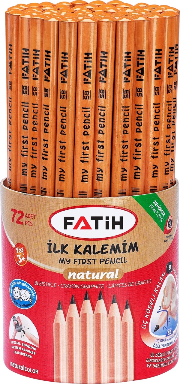 FATİH 12053 JUMBO ÜÇGEN İLK KALEMİM NATURAL 48'Lİ *24