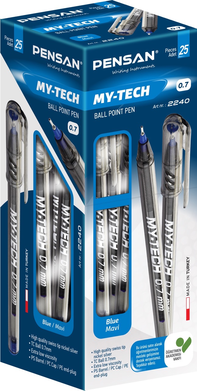 PENSAN 2240 MY-TECH TÜKENMEZ MAVİ 25Lİ*80 >