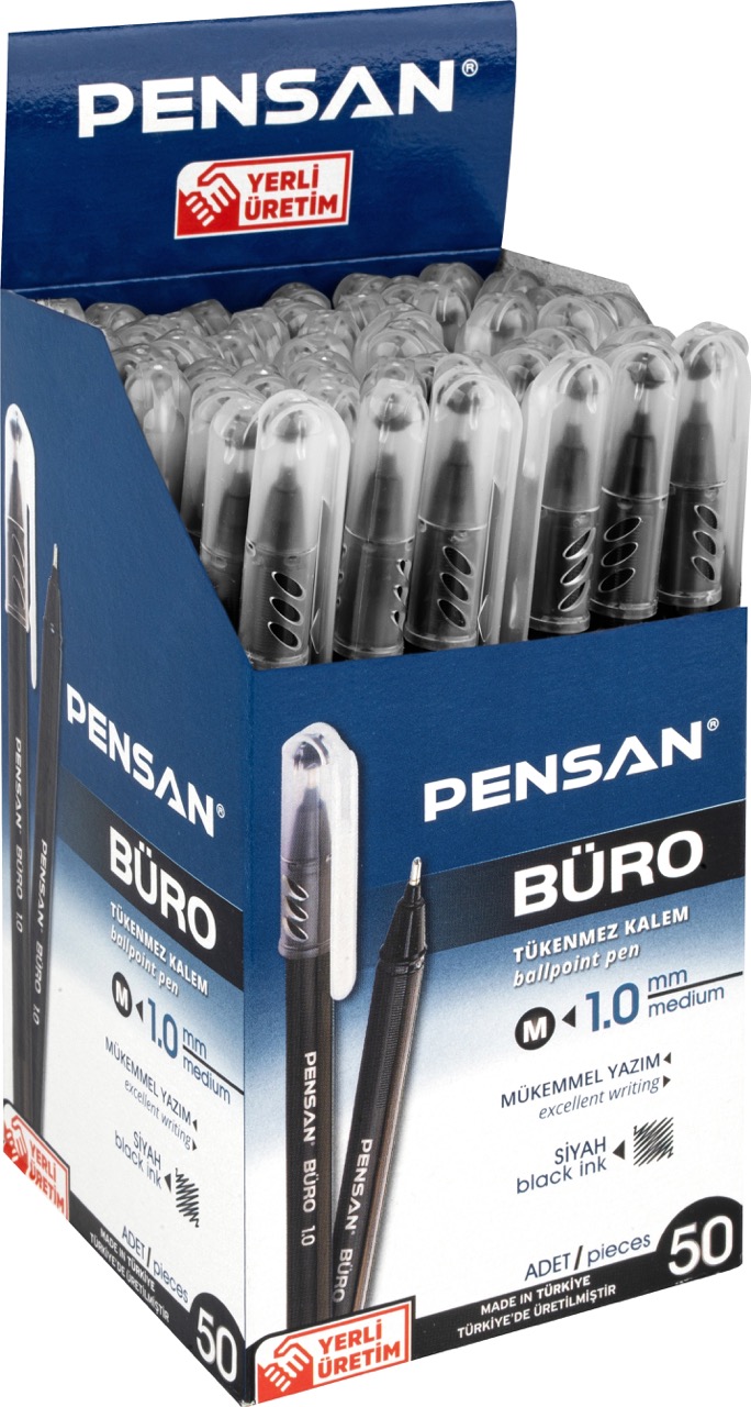 PENSAN 2270 BÜRO TÜKENMEZ KALEM SİYAH 50'Lİ *40**********************