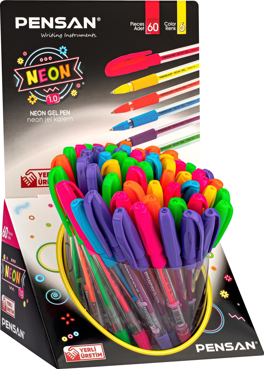 PENSAN 2290 NEON-GEL 60'LI JEL KALEM STAND *10