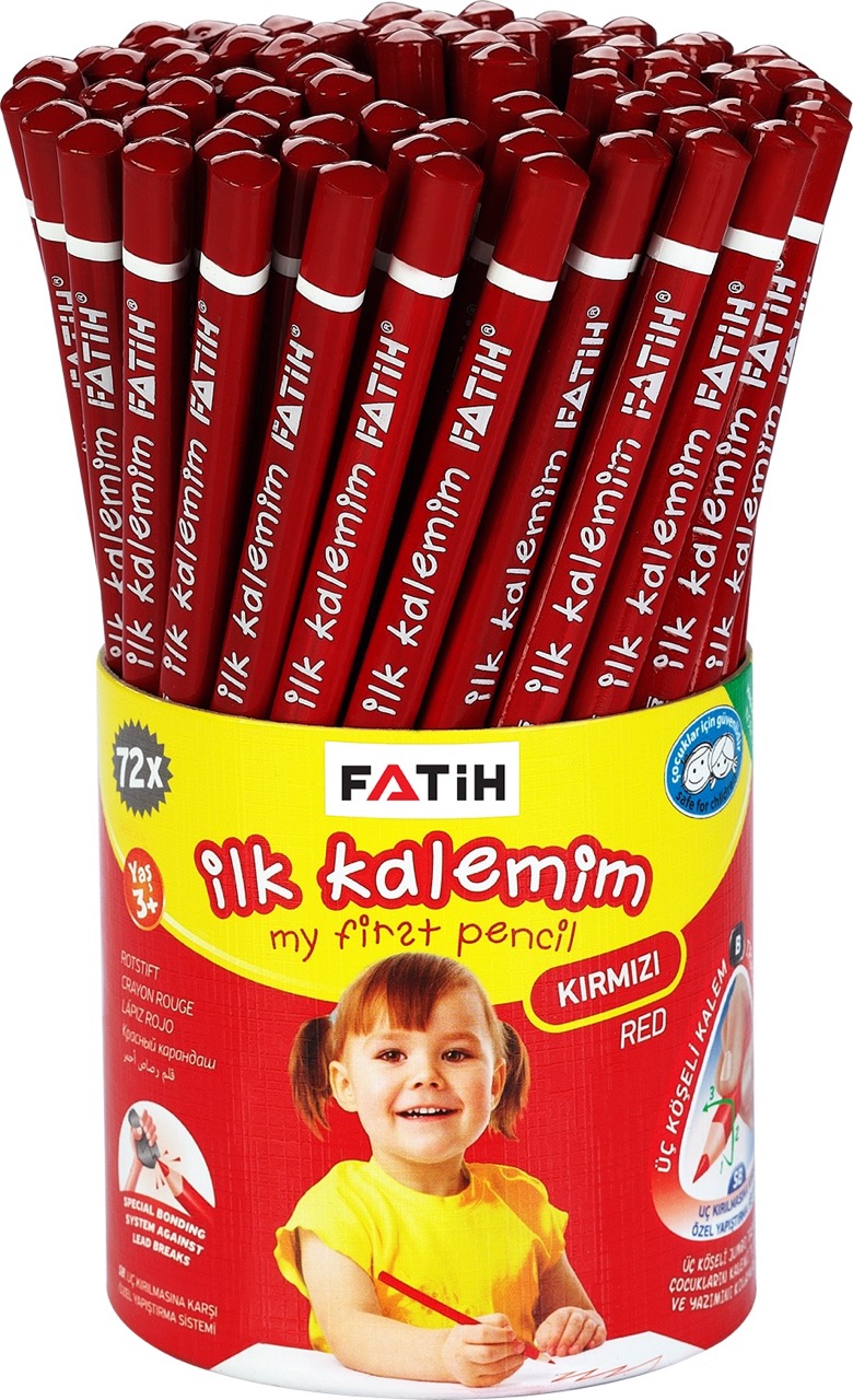 FATİH 30000 JUMBO ÜÇGEN İLK KALEMİM KIRMIZI 72'Lİ*24