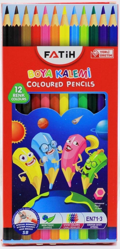 FATİH 33112 KURUBOYA 12 RENK TAM BOY 12'Lİ*24