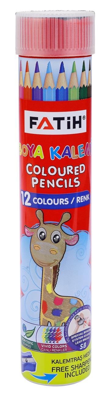 FATİH 33114 KURUBOYA 12 RENK TAM BOY TÜP 24'LÜ*6