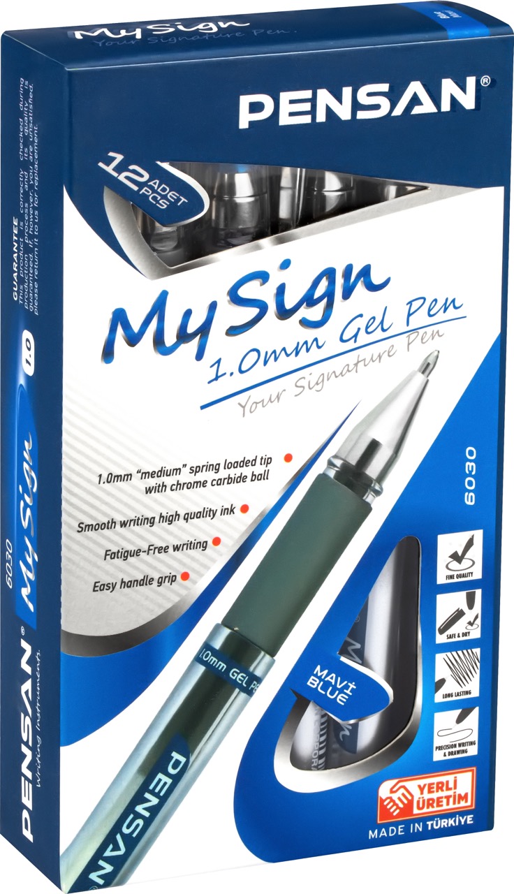 PENSAN 6030 MY-SİGN 1.00MM GEL PEN MAVİ 12'Lİ *72