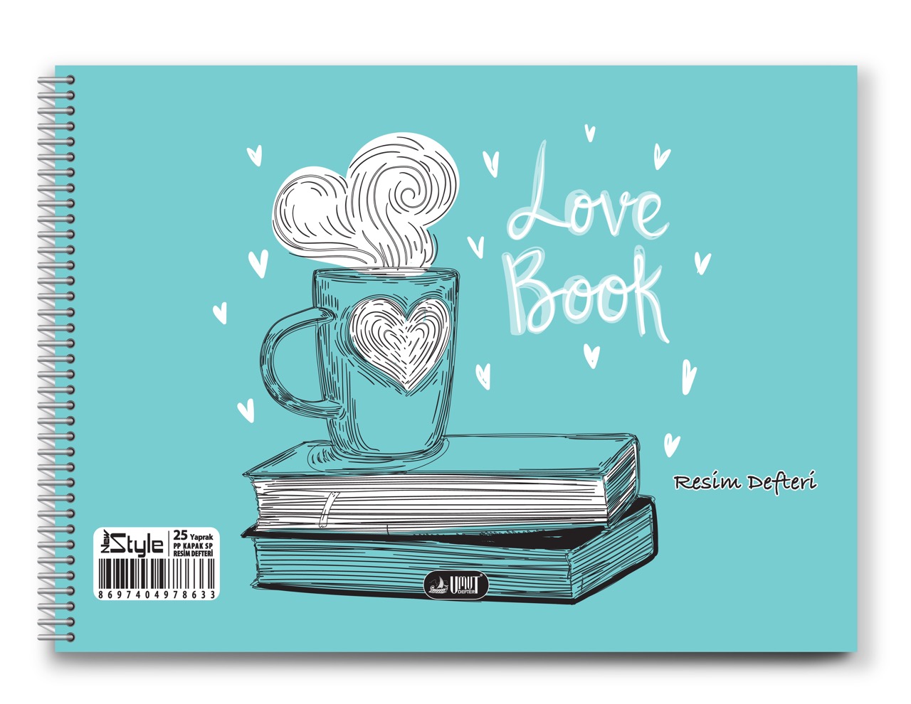 NEW STYLE PP KPK SPİRALLİ RESİM DEFTERİ 35*50 25YP *3