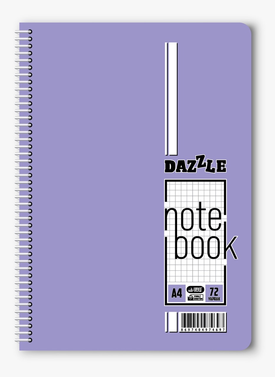 A-4 SPİRALLİ PP KAPAK 72YP KARELİ*6