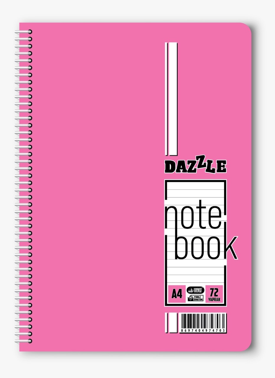 A-4 SPİRALLİ PP KAPAK 72YP ÇİZGİLİ*6