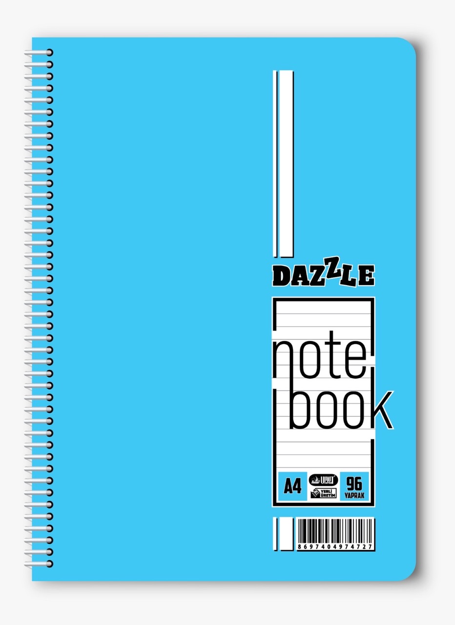 A-4 SPİRALLİ PP KAPAK 96YP ÇİZGİLİ*4
