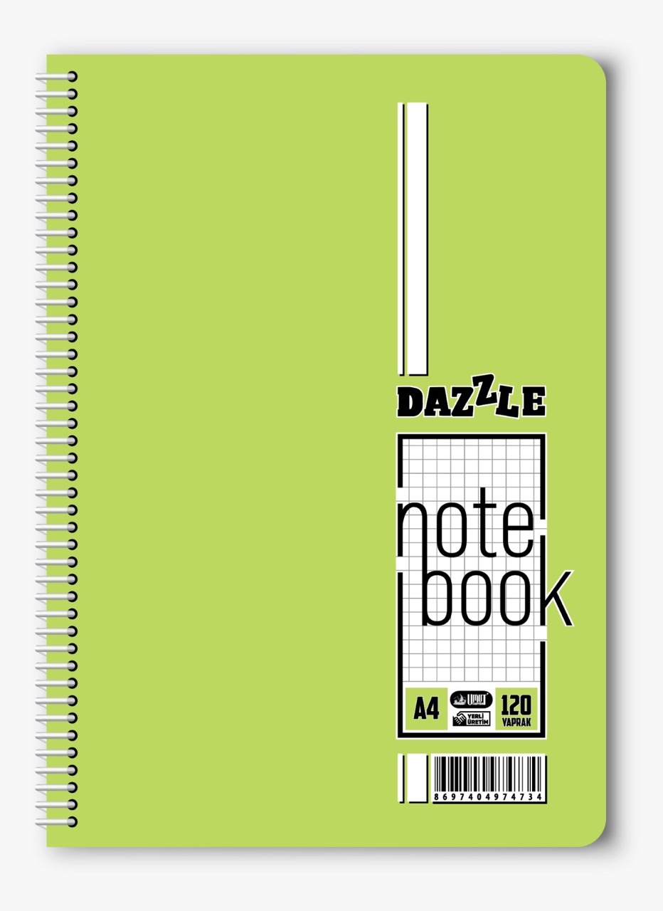 A-4 SPİRALLİ PP KAPAK 120YP KARELİ*4