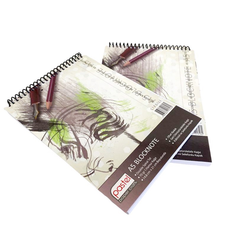 PASTEL A5 SPİRALLİ KARTON BLOKNOT ÇİZGİLİ 6'LI*16 ***************