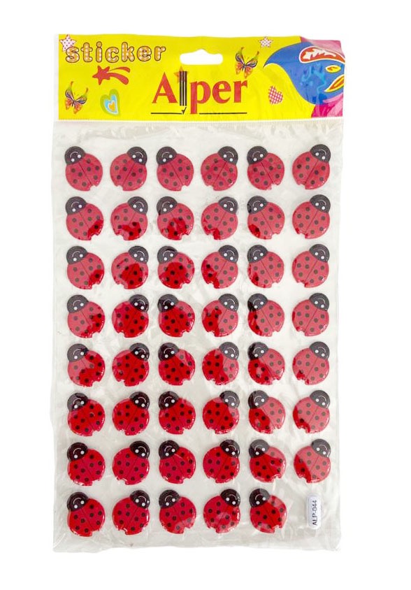 ALPER ALP044 47 AD.UĞURBÖCEĞİ BÜYÜK STİCKER 12'Lİ