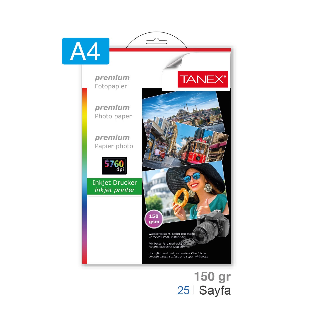 TANEX FOTOĞRAF KAĞIDI A4 150GR 25'Lİ *20