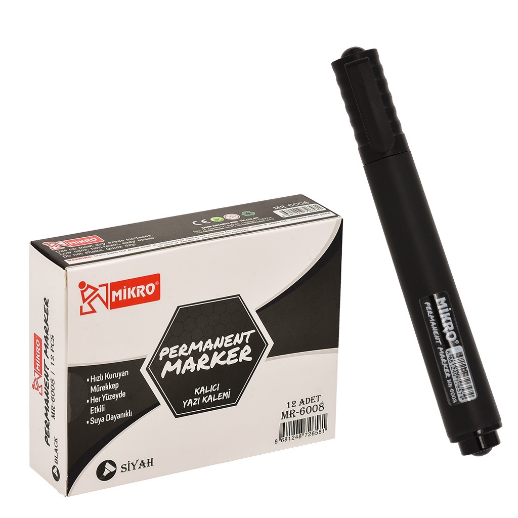 MİKRO MR-6008 KOLİ KALEMİ SİYAH 12'Lİ *144