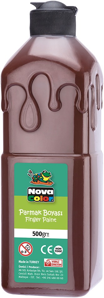 NOVA COLOR NC-376 KAHVE PARMAK BOYASİ 500 GR *24