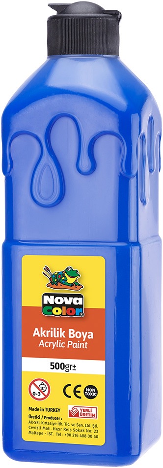 NOVA COLOR NC-383 AKRİLİK BOYA 500 GR MAVİ *24