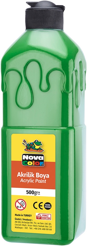 NOVA COLOR NC-384 AKRİLİK BOYA 500 GR YESİL *24