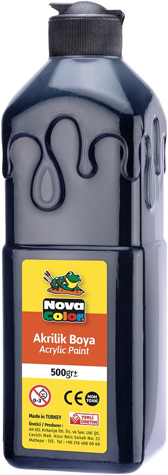 NOVA COLOR NC-386 AKRİLİK BOYA 500 GR SİYAH *24