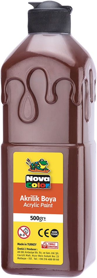 NOVA COLOR NC-387 AKRİLİK BOYA 500GR KAHVE *24