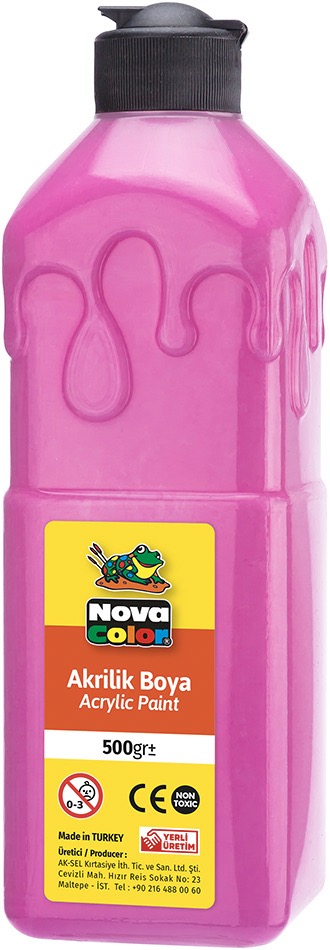 NOVA COLOR NC-390 AKRİLİK BOYA 500 GR PEMBE *24