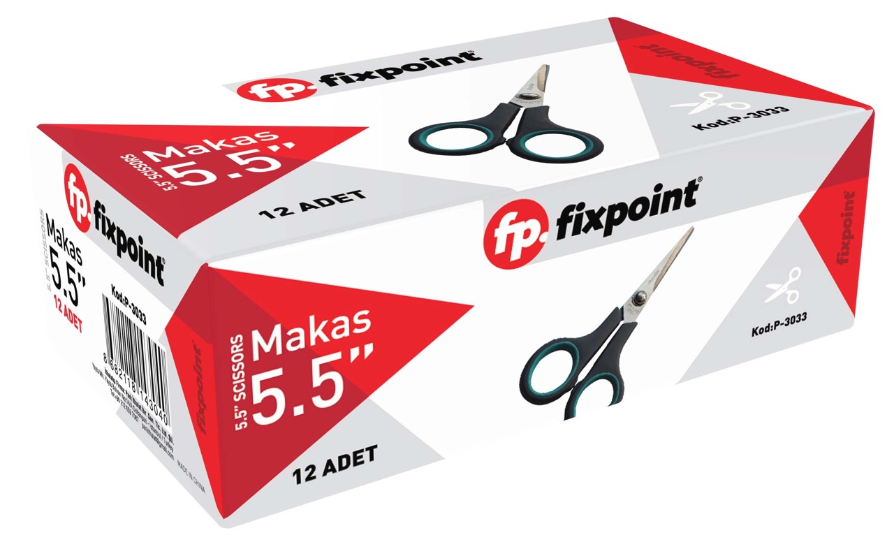 FİXPOİNT P-3033 5,5" MAKAS 12'Lİ *50