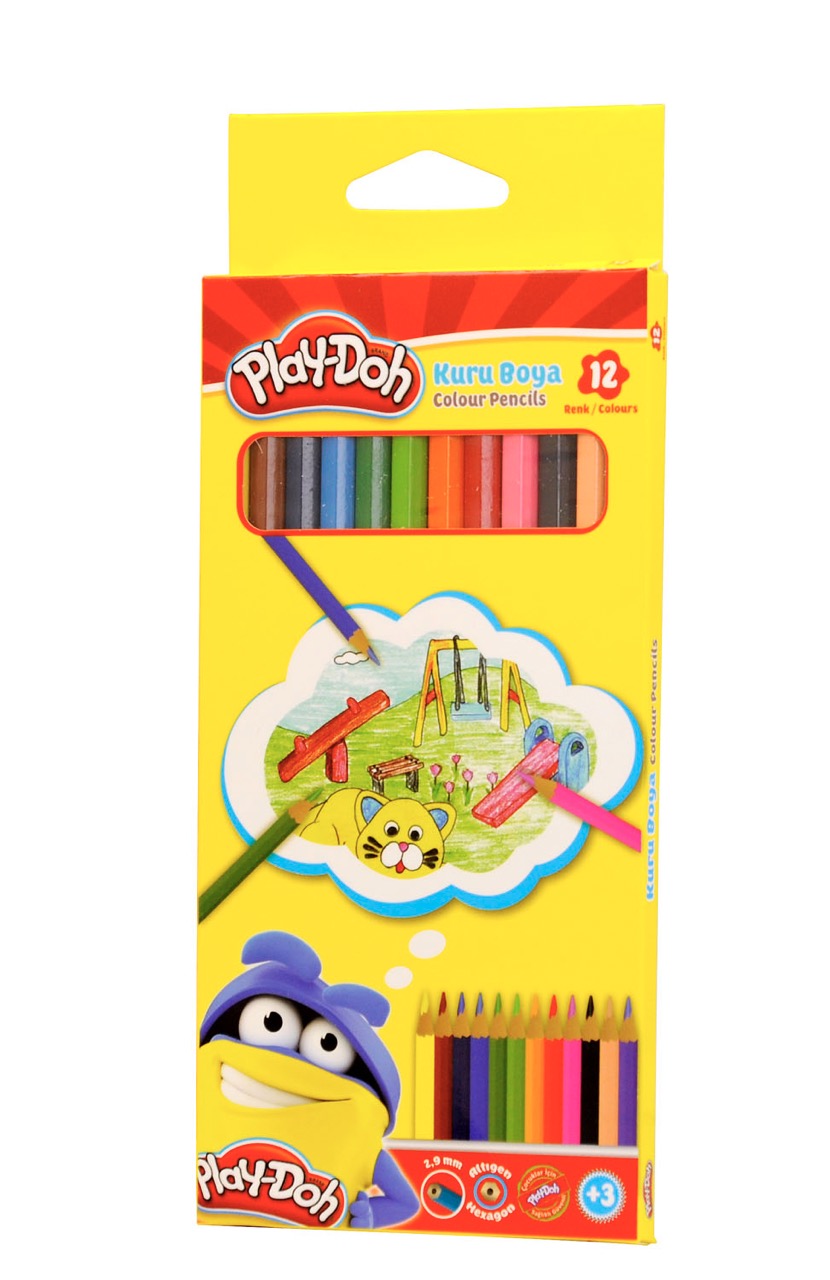 PLAY-DOH UZUN KURUBOYA KALEMİ KU001 12'Lİ *20