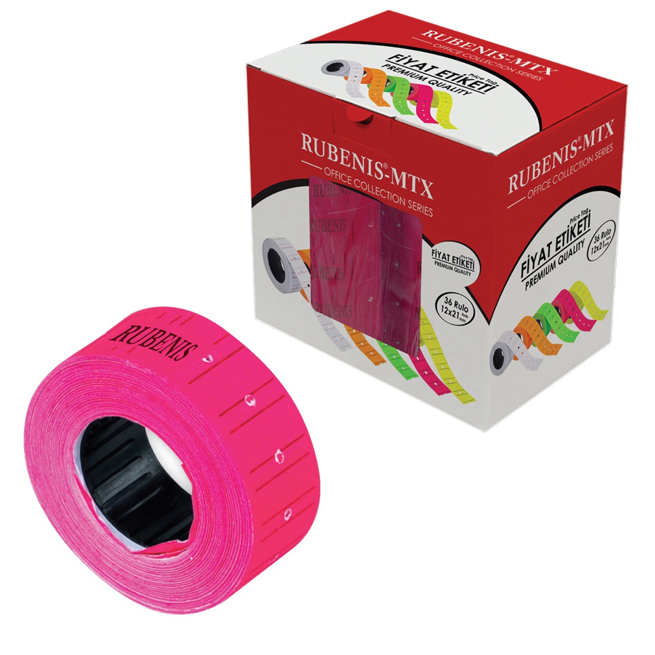 RUBENİS RB-MTX-P FİYAT ETİKETİ PEMBE 36'LI *16 >