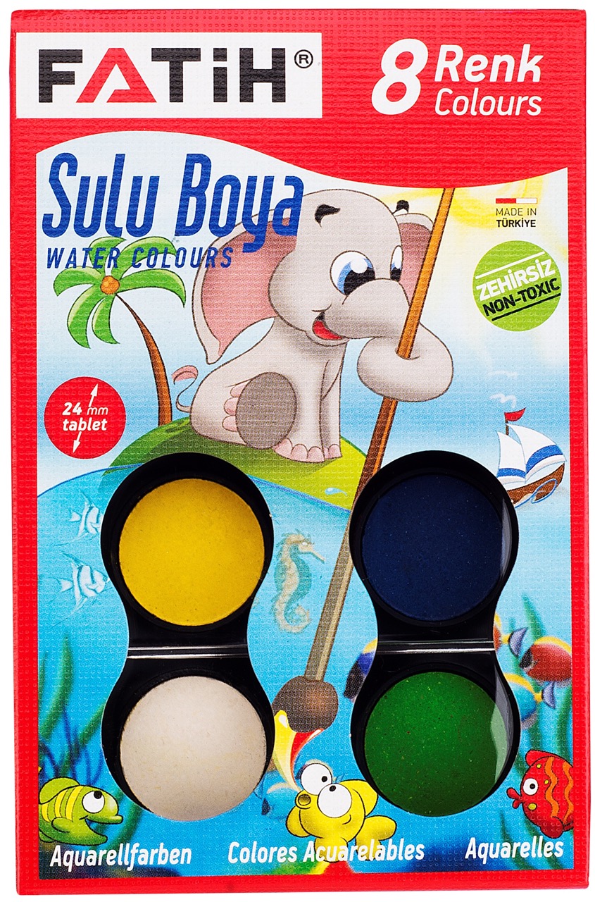 FATİH 8 RENK SULU BOYA S-8 *144